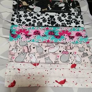 Set of 5 Animal print masks
